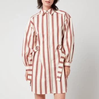 Ted Baker Womens Kaate Midi Shirt Dress With Waist Tie - Nude - UK 12