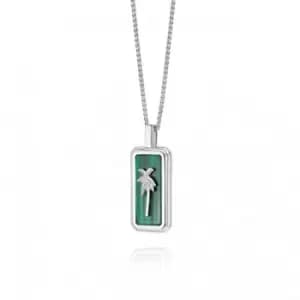 Malachite Palm Sterling Silver Necklace WN07_SLV