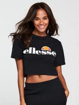 Ellesse Alberta Cropped T-Shirt - Black