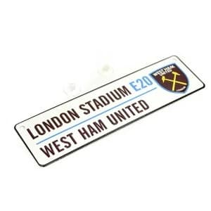 West Ham New Crest 3D Embossed Metal Hanging Street Window Sign