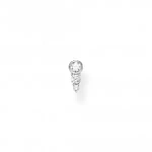 Silver Zirconia Single Ear Stud H2143-051-14