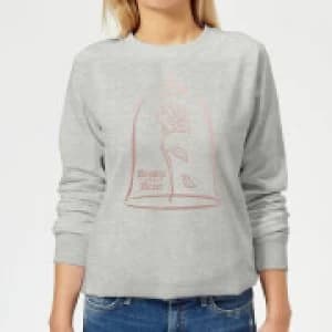 Disney Beauty And The Beast Princess Rose Gold Womens Sweatshirt - Grey - L