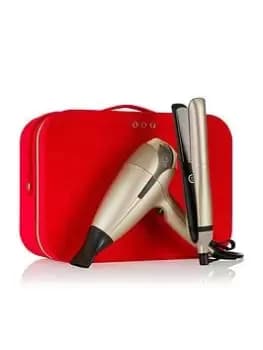 Ghd Platinum+ & Helios Limited Edition - Hair Straightener & Hair Dryer In Champagne Gold