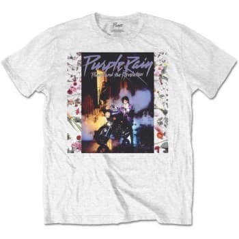 Prince - Purple Rain Album Unisex Small T-Shirt - White