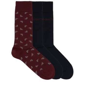 Emporio Armani 3 Pack Knitted Short Socks Black