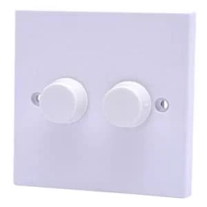 Power Pro 1 way Double White Dimmer switch