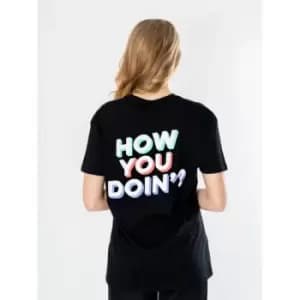 Friends Black How You Doin? Mens T-Shirt Ex Ex Large