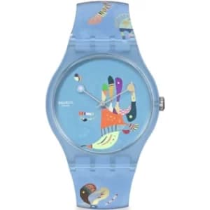 Unisex Swatch Blue Sky Pompidou Watch