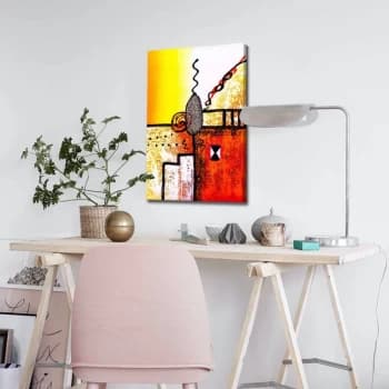 4570ABSC - 028 Multicolor Decorative Canvas Painting