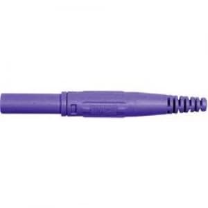 Jack plug Plug straight Pin diameter 4mm Violet Staeubli