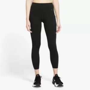 Nike Universa Womens Medium-Support High-Waisted 7/8 Leggings with Pockets - Black