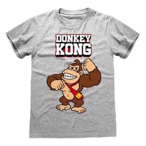 Donkey Kong - Donkey Kong Bricks Unisex Large T-Shirt - Grey
