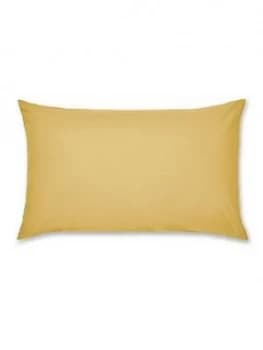 Catherine Lansfield Non-Iron Standard Pillowcase Pair ; Ochre