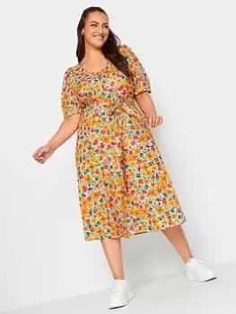 Yours Yours Sweetheart Tea Dress Garden Roses, Pink, Size 18, Women