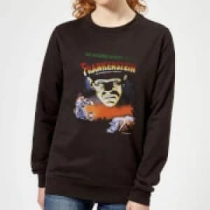 Universal Monsters Frankenstein Vintage Poster Womens Sweatshirt - Black