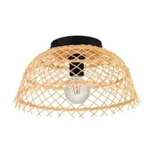 Eglo Ausnby Boho Wicker Ceiling Light