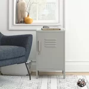 Queer Eye Bradford Metal Locker End Table Taupe