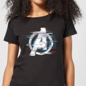Avengers: Endgame White Logo Womens T-Shirt - Black