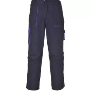 Portwest Mens Texo Contrast Workwear Trousers (3XL R) (Navy) - Navy