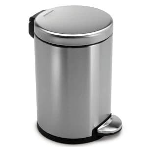 Simple Human Simplehuman Round 3L Pedal Bin - Silver