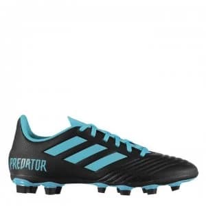 adidas Predator 19.4 Junior FG Football Boots - Black/Cyan