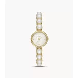 Kate Spade New York Womens Monroe Pearl Bracelet Watch - Gold / White