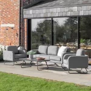 Gallery Direct Flueri 5 Seater Lounge Set Slate