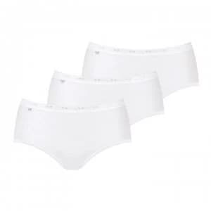 Sloggi 3 Pack Midi Briefs - White 0003