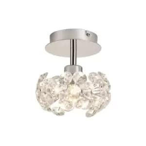 Salisbury G9 Ceiling Lamp With Polished Chrome And Crystal Shade