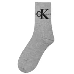 Calvin Klein Mono Logo Crew Socks - Grey