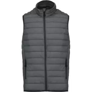 Kariban Mens Quilted Lightweight Down Bodywarmer (L) (Marl Dark Grey)