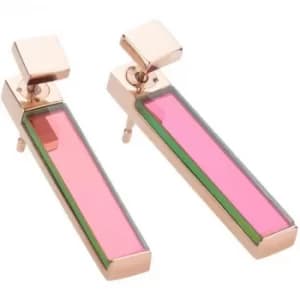 Ladies STORM PVD rose plating Silica Earrings
