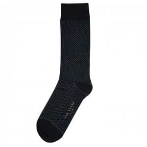 Ted Baker Quail Spot Socks - NAVY