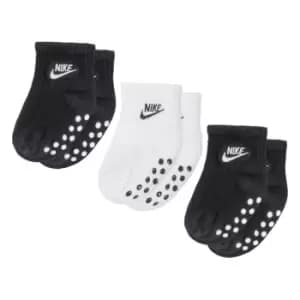 Nike 3Pk Grippy Sock Bb09 - Black