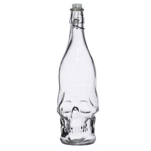 Clear Glass Skull Shaped Water Bottle