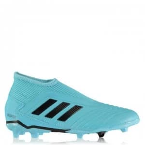 adidas Predator 19.3 Laceless Junior FG Football Boots - Cyan/Black