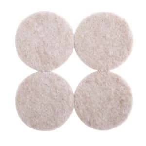 BQ Cream Felt Self Adhesive Pad Protector Dia38mm Pack of 4