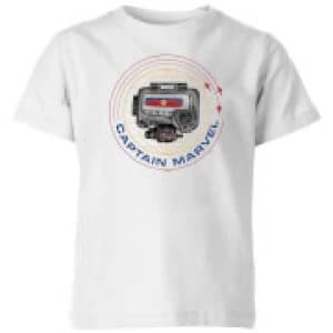 Captain Marvel Pager Kids T-Shirt - White - 11-12 Years
