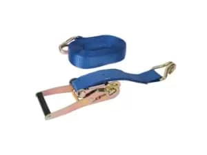 Silverline 958720 Ratchet Tie Down Strap J-Hook 8m x 50mm Rated 1300kg Capacity 3900kg