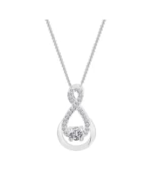 Simply Silver Half Infinity Necklace