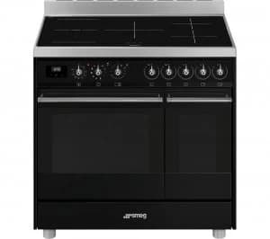 SMEG C92IPBL9-1 90cm Electric Induction Range Cooker - Black