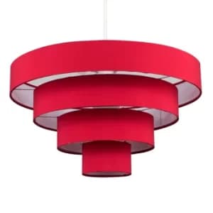 Nevada 4 Tiered Pendant Shade in Red