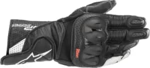 Alpinestars SP-2 V3 Motorcycle Gloves, black-white, Size 2XL, black-white, Size 2XL