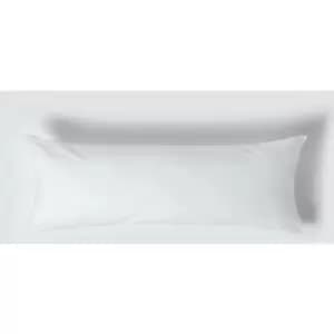 White Egyptian Cotton Housewife Body Pillowcase 200 Thread Count - White - White - Homescapes