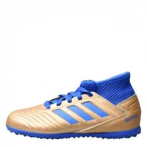 adidas Predator 19.3 Childrens Astro Turf Trainers - Gold/Blue/White