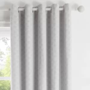 Tiffany Silver Eyelet Curtains Silver