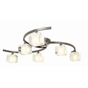 Robert Dyas Village At Home Ice 6-Bulb Ceiling Light - Pewter
