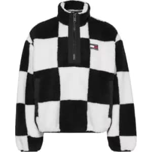 Tommy Jeans Tjw Checkerboard Sherpa Popover - Black