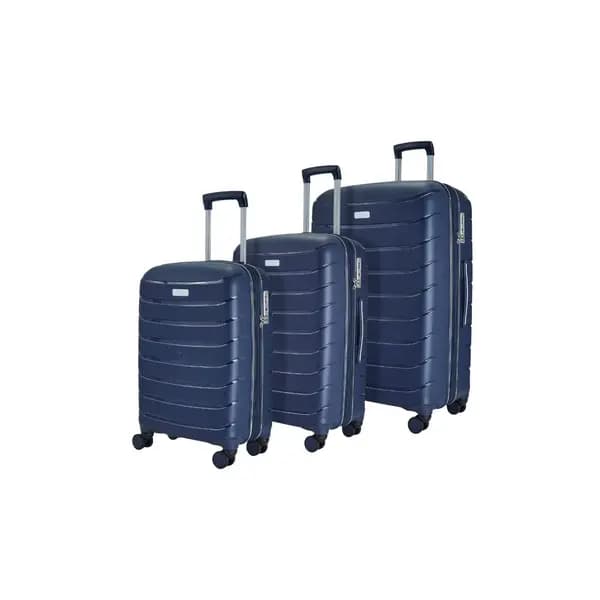 Rock Luggage Prime UYVJ7 Hardshell Navy Suitcase 3Pcs Set