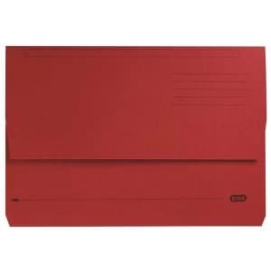 Elba Strongline Foolscap Bright Manilla Document Wallet Half Flap Heavyweight 320gsm 32mm Bordeaux Pack of 25